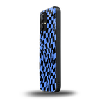 groovy blue black pattern back phone cover | glass case for nothing phone 1