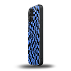groovy blue black pattern back phone cover | glass case for nothing phone 2