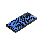 groovy blue black pattern back phone cover | glass case for nothing phone 2
