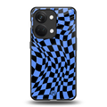 groovy blue black pattern back phone cover | glass case for oneplus nord 3