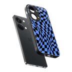 groovy blue black pattern back phone cover | glass case for oneplus nord 3