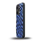 groovy blue black pattern back phone cover | glass case for oneplus nord 3