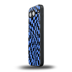 groovy blue black pattern back phone cover | glass case for oneplus nord 4