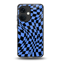groovy blue black pattern back phone cover | glass case for oneplus nord ce 3