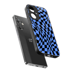 groovy blue black pattern back phone cover | glass case for oneplus nord ce 3
