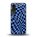 groovy blue black pattern back phone cover | glass case for oneplus nord ce 4 lite