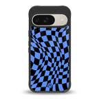 groovy blue black pattern back phone cover | glass case for google pixel 9