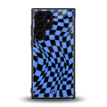 groovy blue black pattern back phone cover | glass case for samsung galaxy s23 ultra