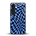groovy blue black pattern back phone cover | glass case for samsung galaxy s25