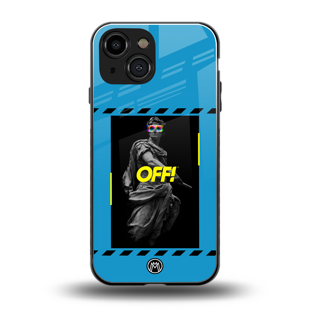 groovy caesar back phone cover | glass case for iphone 13 mini
