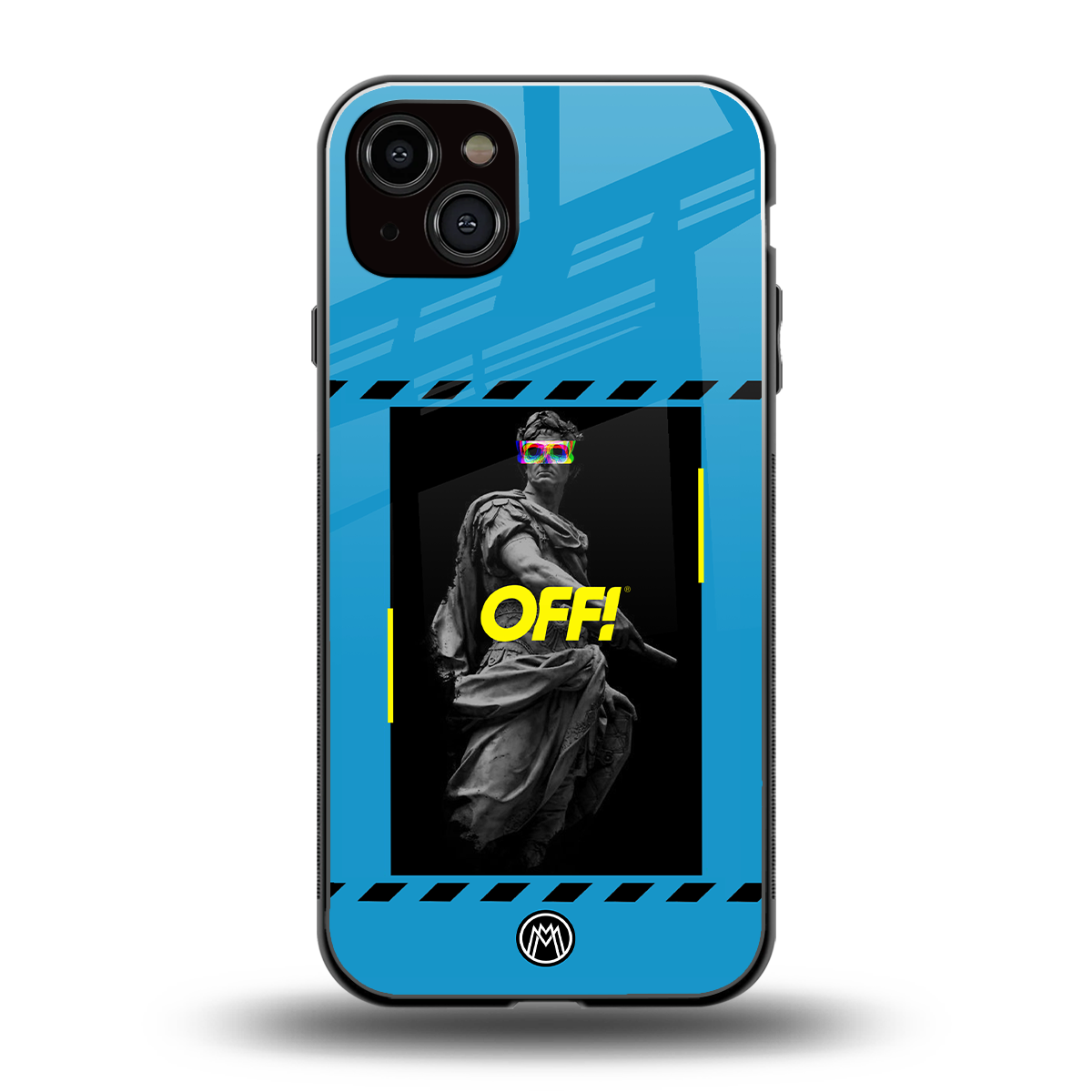 groovy caesar back phone cover | glass case for iphone 15 plus