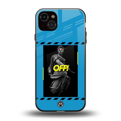 groovy caesar back phone cover | glass case for iphone 15 plus
