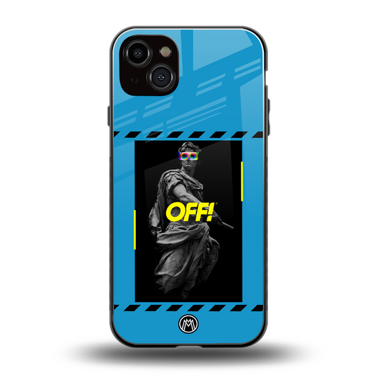 groovy caesar back phone cover | glass case for iphone 15 plus