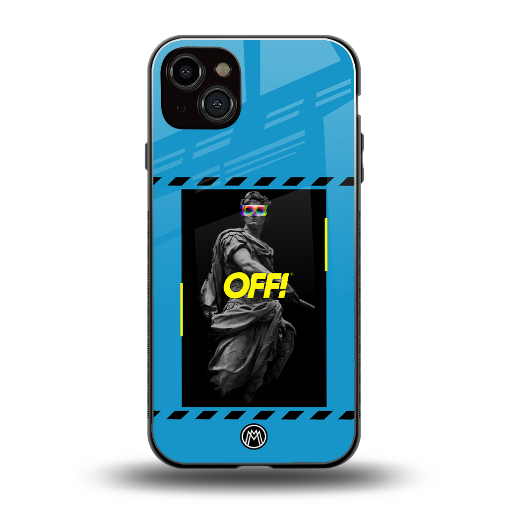 groovy caesar back phone cover | glass case for iphone 14 plus