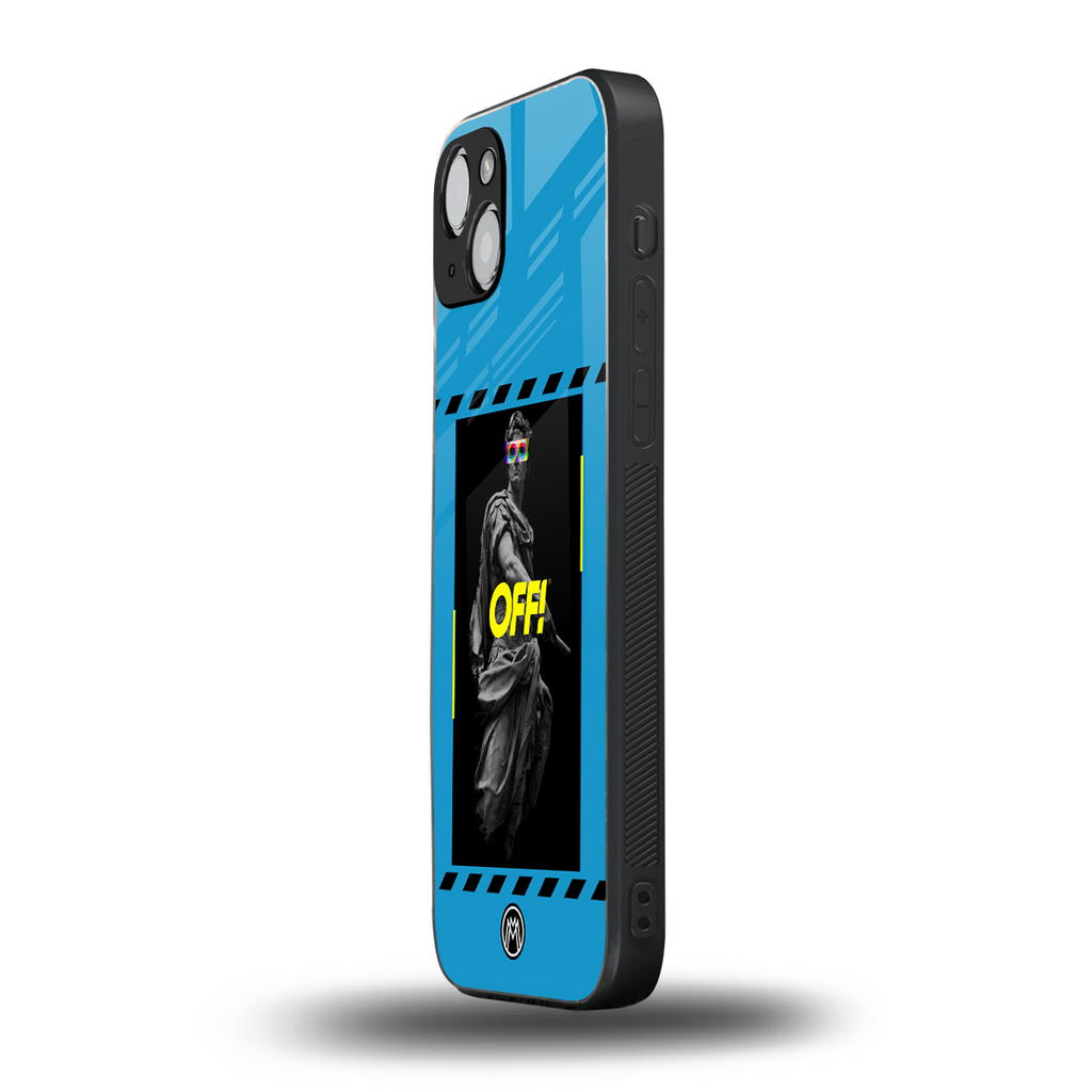 groovy caesar back phone cover | glass case for iphone 14 plus