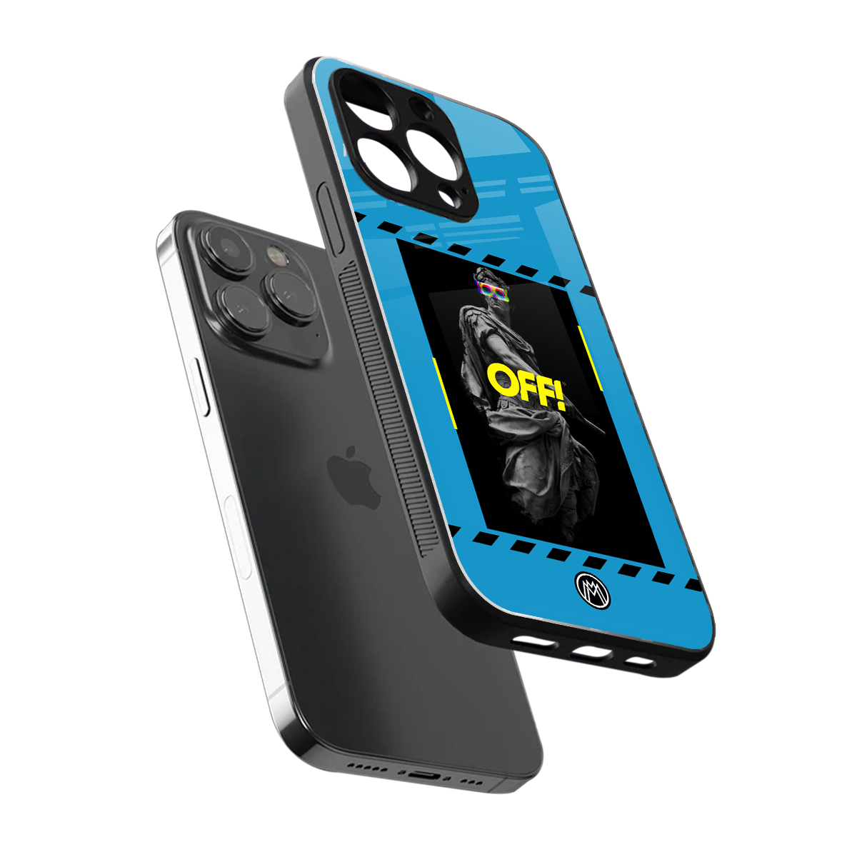 groovy caesar back phone cover | glass case for iphone 15 pro max