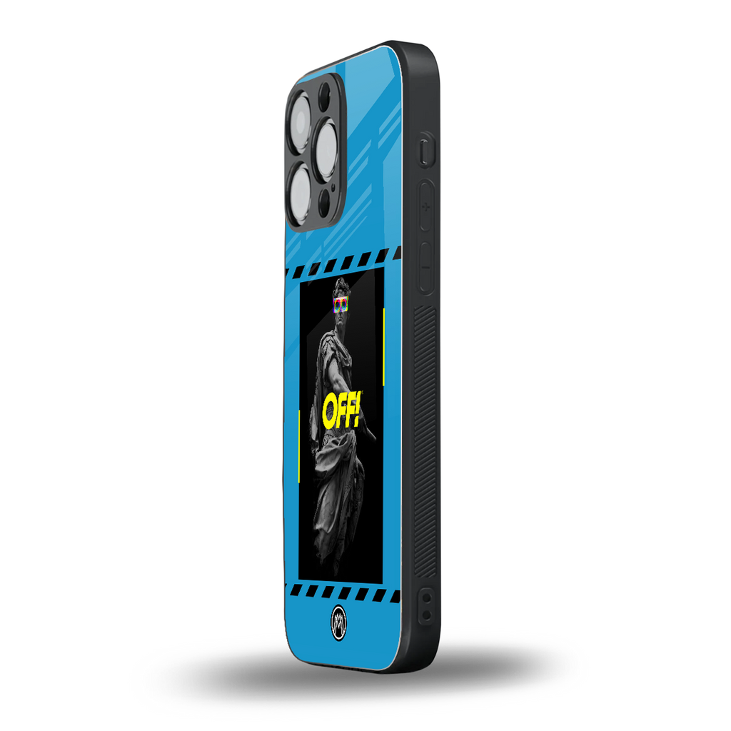 groovy caesar back phone cover | glass case for iphone 15 pro max