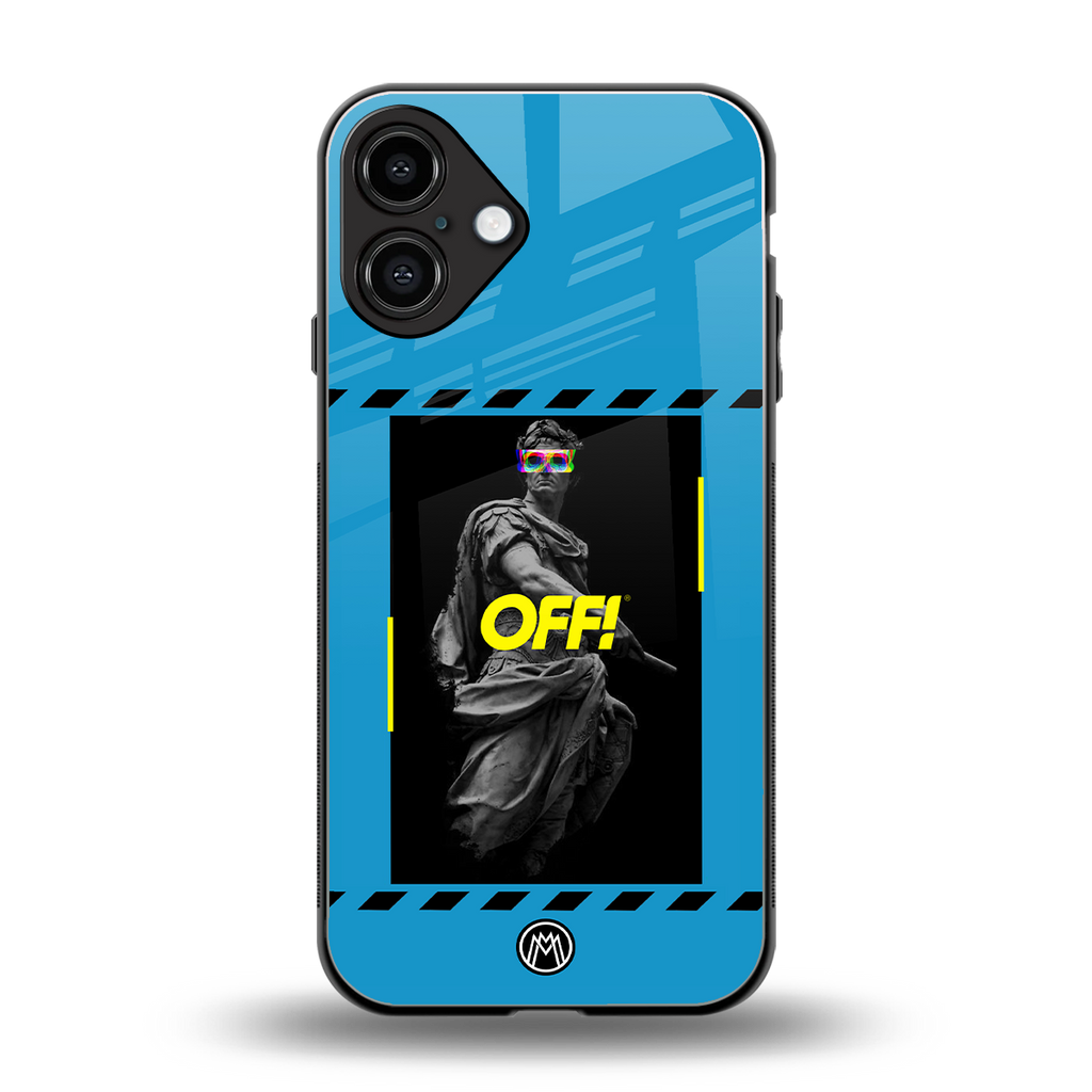 groovy caesar back phone cover | glass case for iphone 16 plus