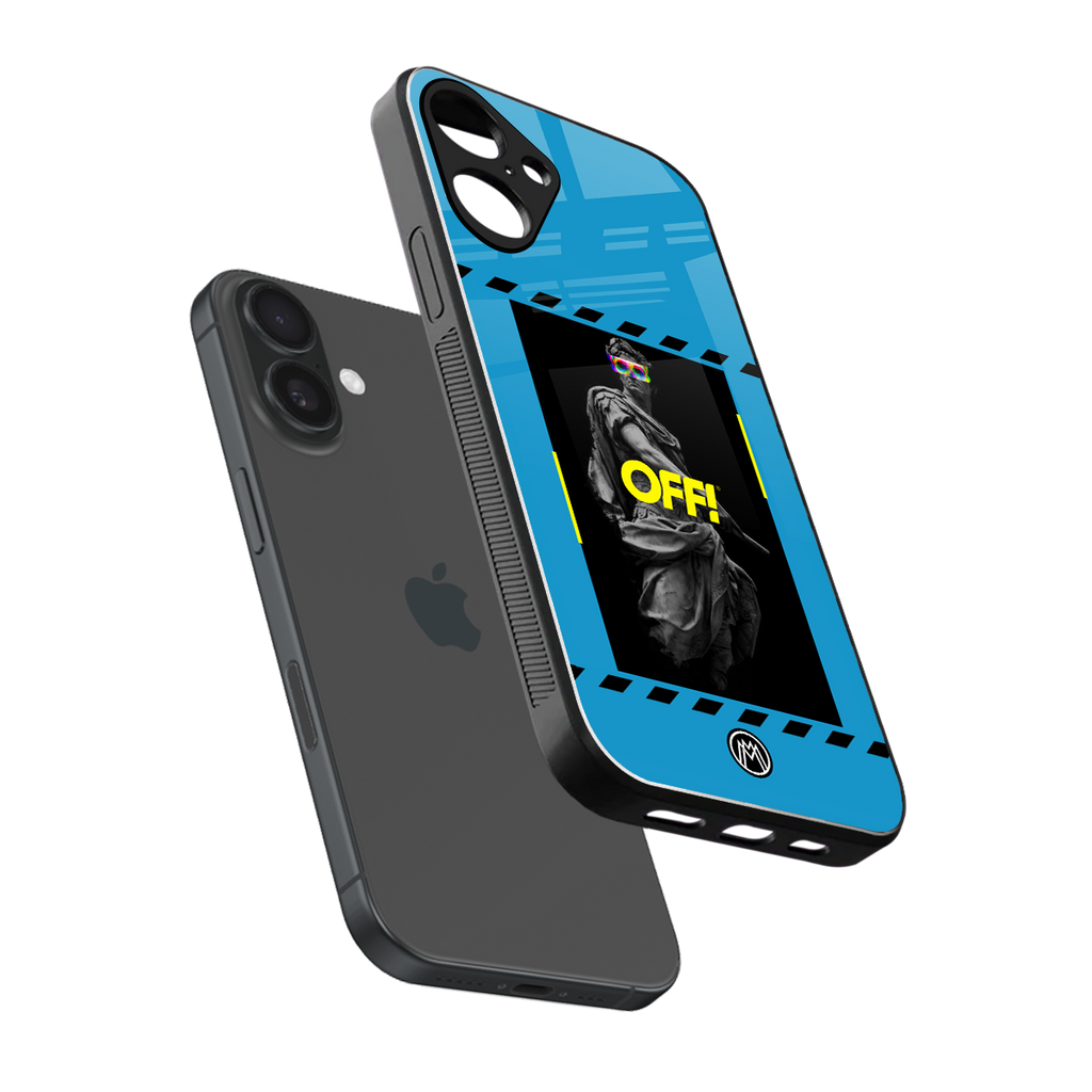 groovy caesar back phone cover | glass case for iphone 16 plus