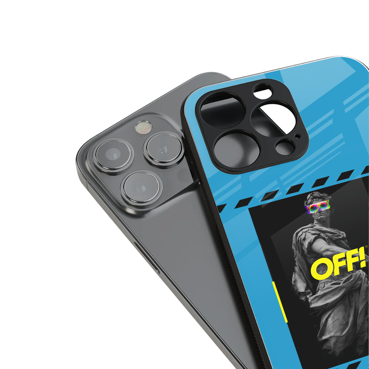 groovy caesar back phone cover | glass case for iphone 13 pro max