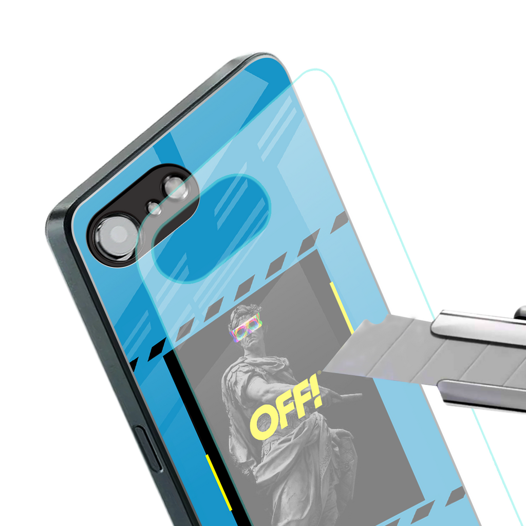 groovy caesar back phone cover | glass case for iphone 16e