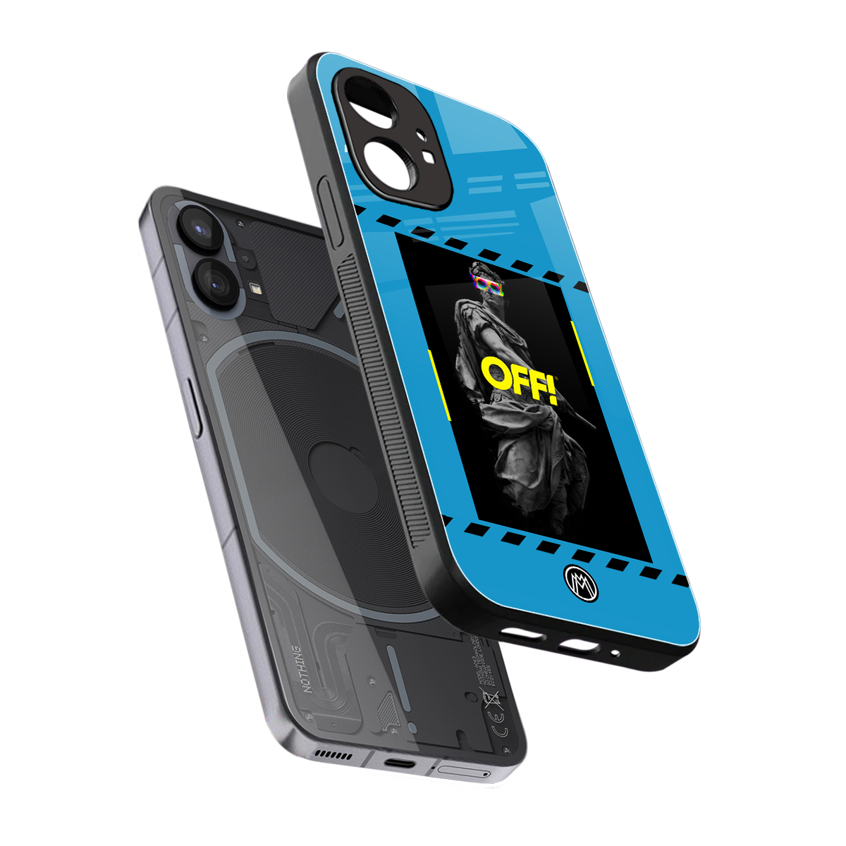 groovy caesar back phone cover | glass case for nothing phone 1