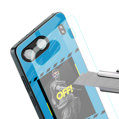 groovy caesar back phone cover | glass case for oneplus nord 4