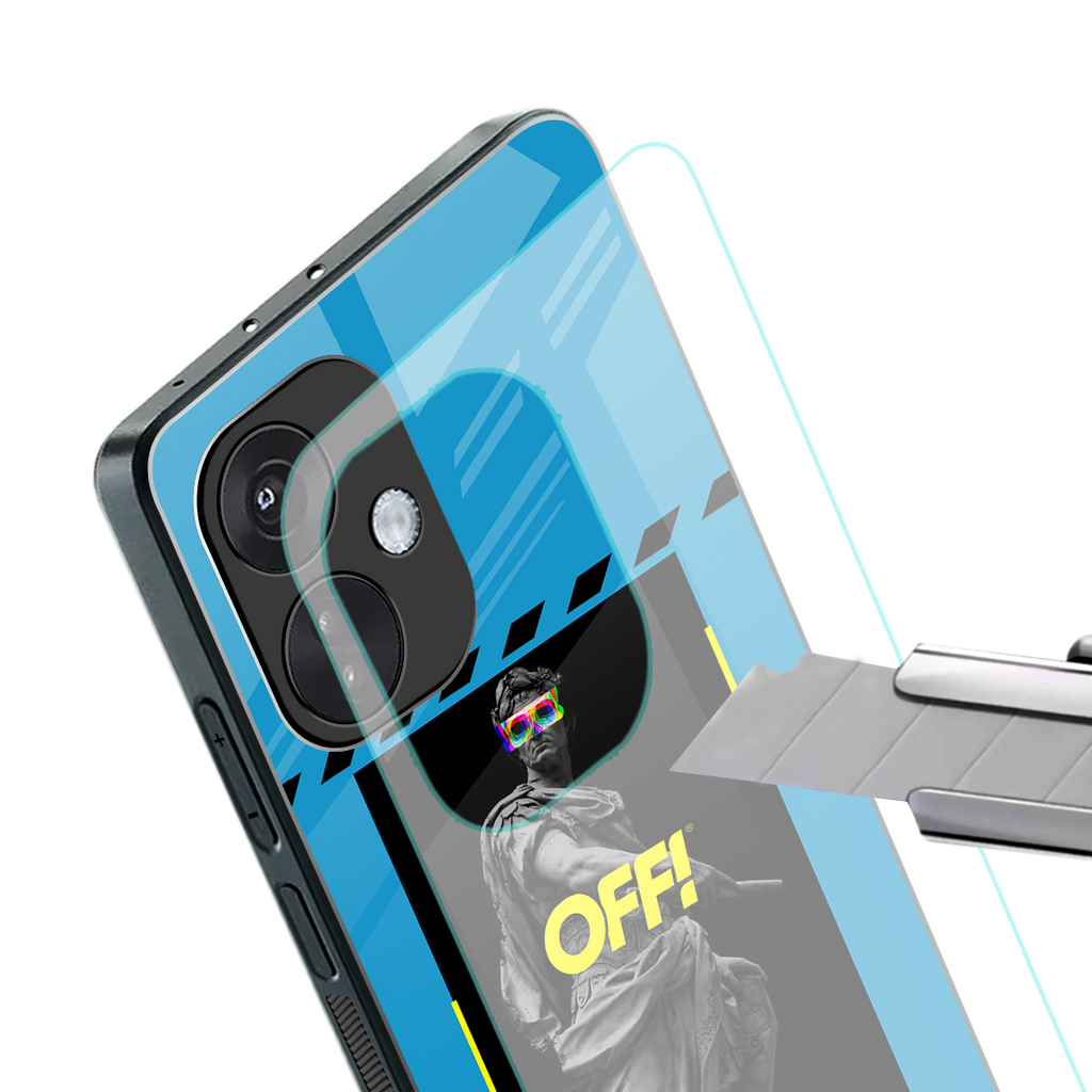 groovy caesar back phone cover | glass case for oneplus nord ce 3