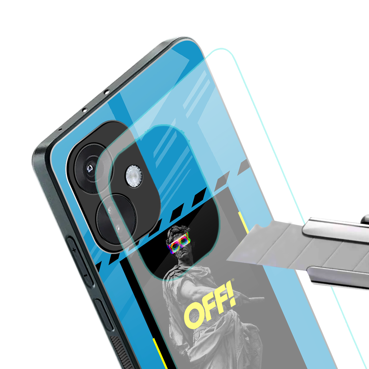 groovy caesar back phone cover | glass case for oneplus nord ce 3