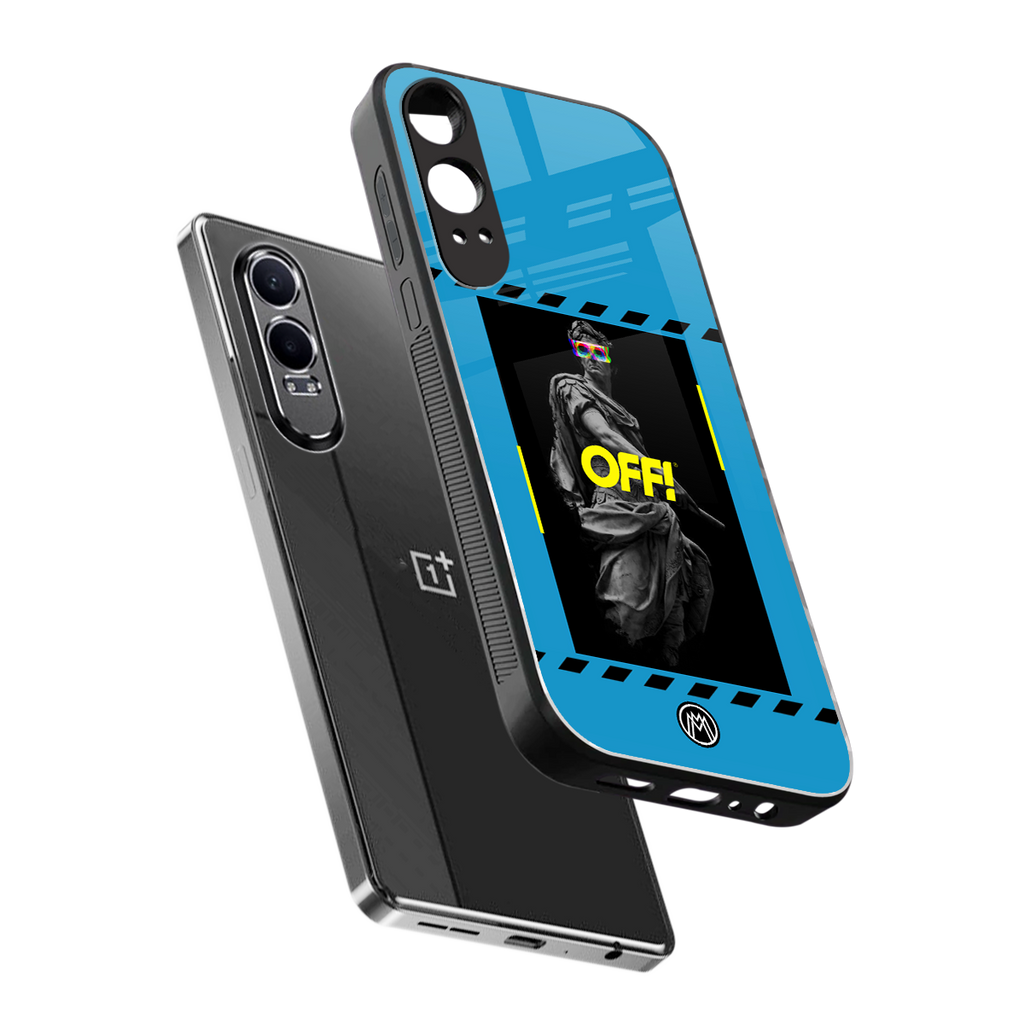 groovy caesar back phone cover | glass case for oneplus nord ce 4 lite