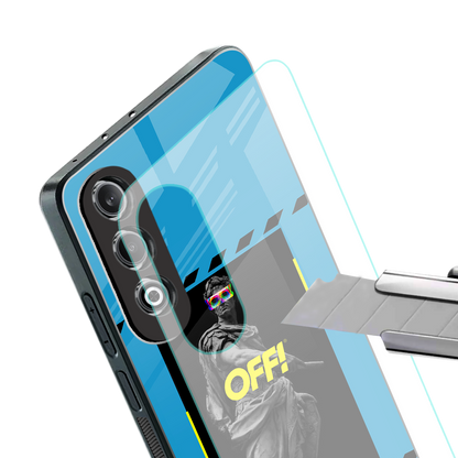 groovy caesar back phone cover | glass case for oneplus nord ce 4