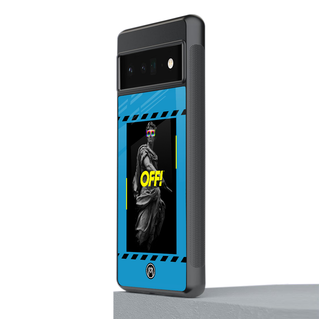 groovy caesar back phone cover | glass case for google pixel 6 pro