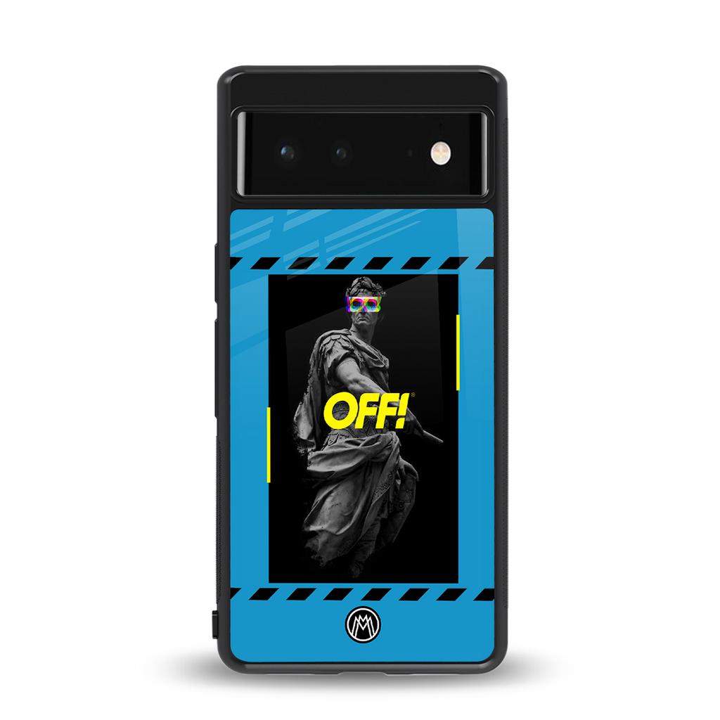 groovy caesar back phone cover | glass case for google pixel 6