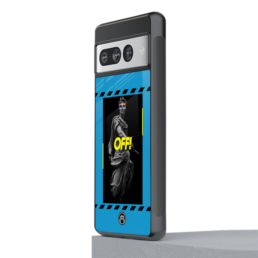 groovy caesar back phone cover | glass case for google pixel 7 pro