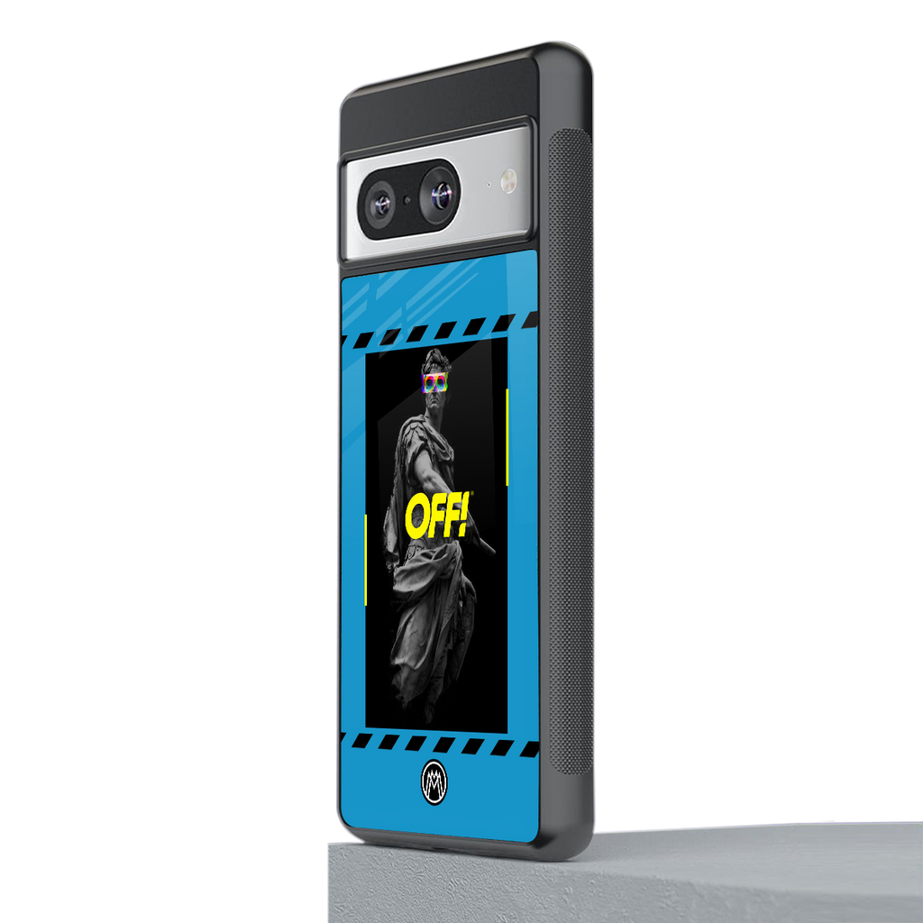 groovy caesar back phone cover | glass case for Google Pixel 8