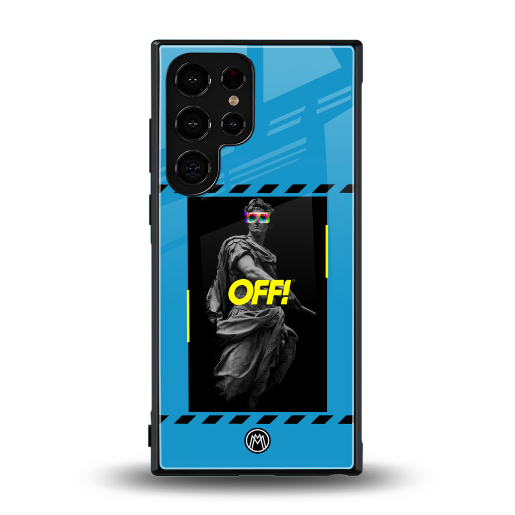 groovy caesar back phone cover | glass case for samsung galaxy s23 ultra