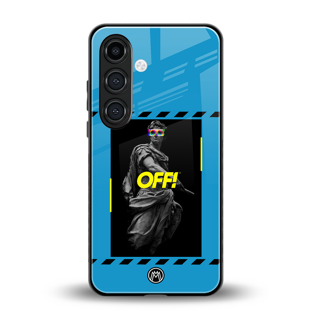 groovy caesar back phone cover | glass case for samsung galaxy s24 fe