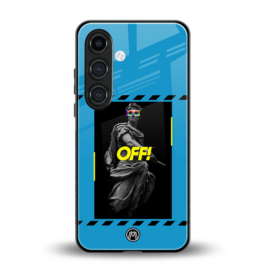groovy caesar back phone cover | glass case for samsung galaxy s23 plus