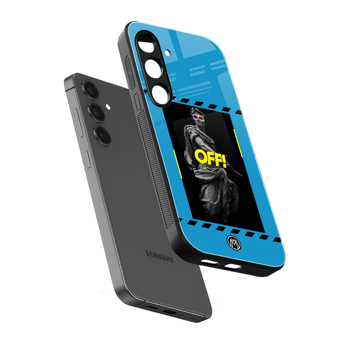 groovy caesar back phone cover | glass case for samsung galaxy s24 fe