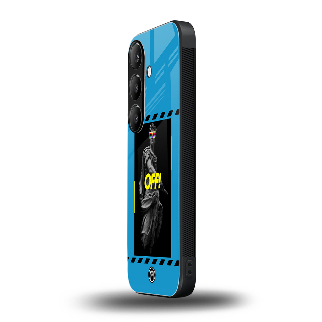 groovy caesar back phone cover | glass case for samsung galaxy s24 fe