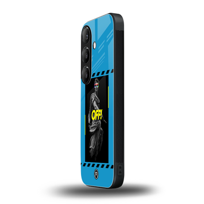 groovy caesar back phone cover | glass case for samsung galaxy s24 fe