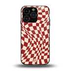 groovy red cream pattern back phone cover | glass case for iphone 13 pro