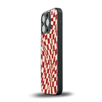 groovy red cream pattern back phone cover | glass case for iphone 13 pro