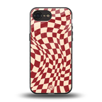 groovy red cream pattern back phone cover | glass case for iphone 16e