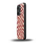groovy red cream pattern back phone cover | glass case for oneplus nord 3