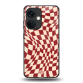 groovy red cream pattern back phone cover | glass case for oneplus nord ce 3