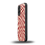 groovy red cream pattern back phone cover | glass case for oneplus nord ce 4 lite