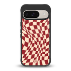 groovy red cream pattern back phone cover | glass case for google pixel 9