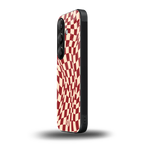 groovy red cream pattern back phone cover | glass case for samsung galaxy s24