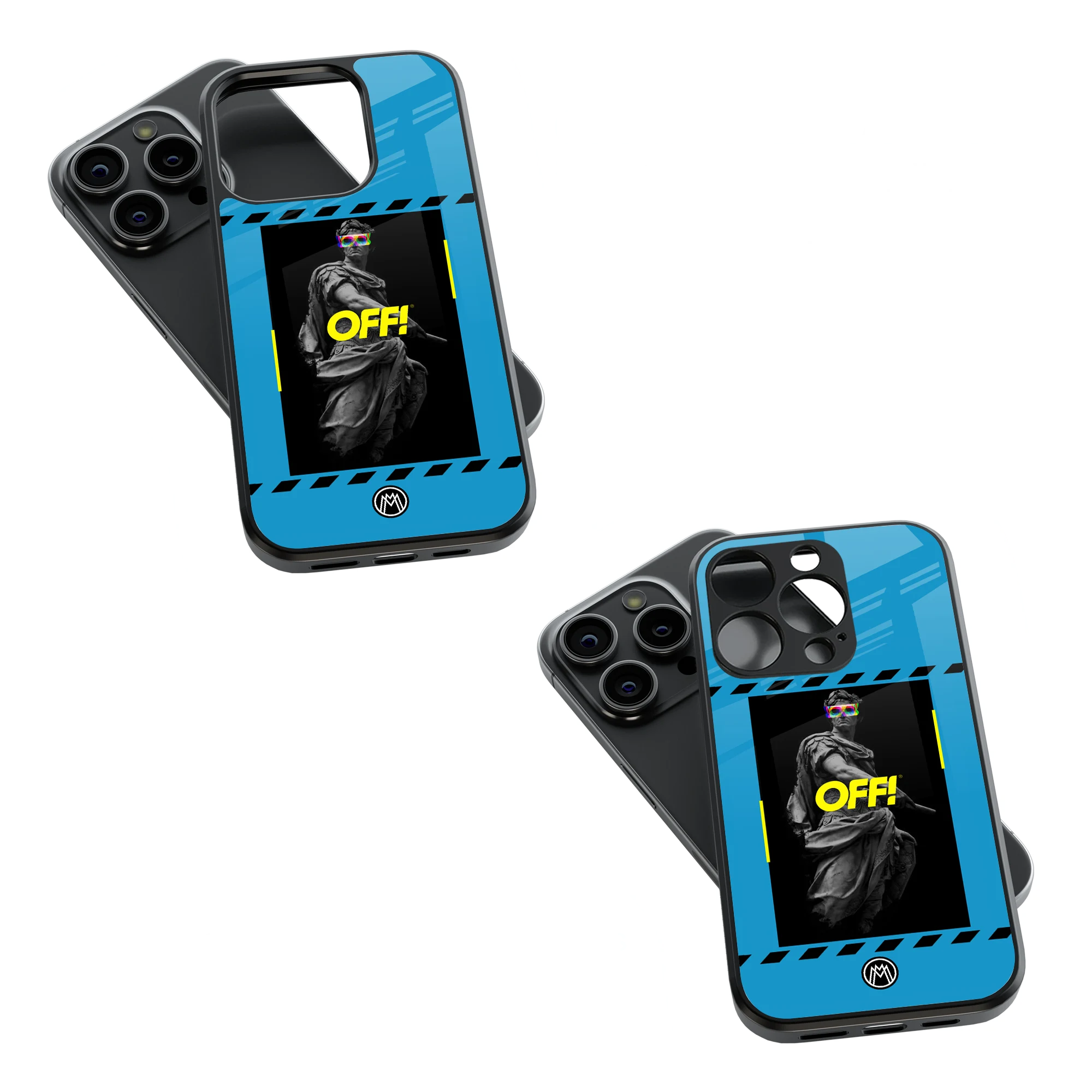 Trendy Glass Back Mobile Case for iPhone, Samsung, Redmi, OnePlus, Google Pixel, Motorola